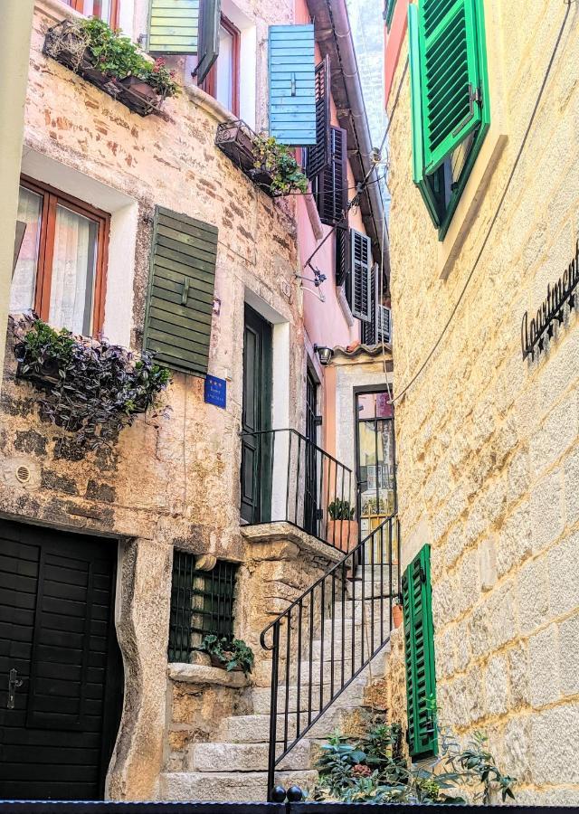 Private Courtyard Medieval Stone In Old Town Rovinj
